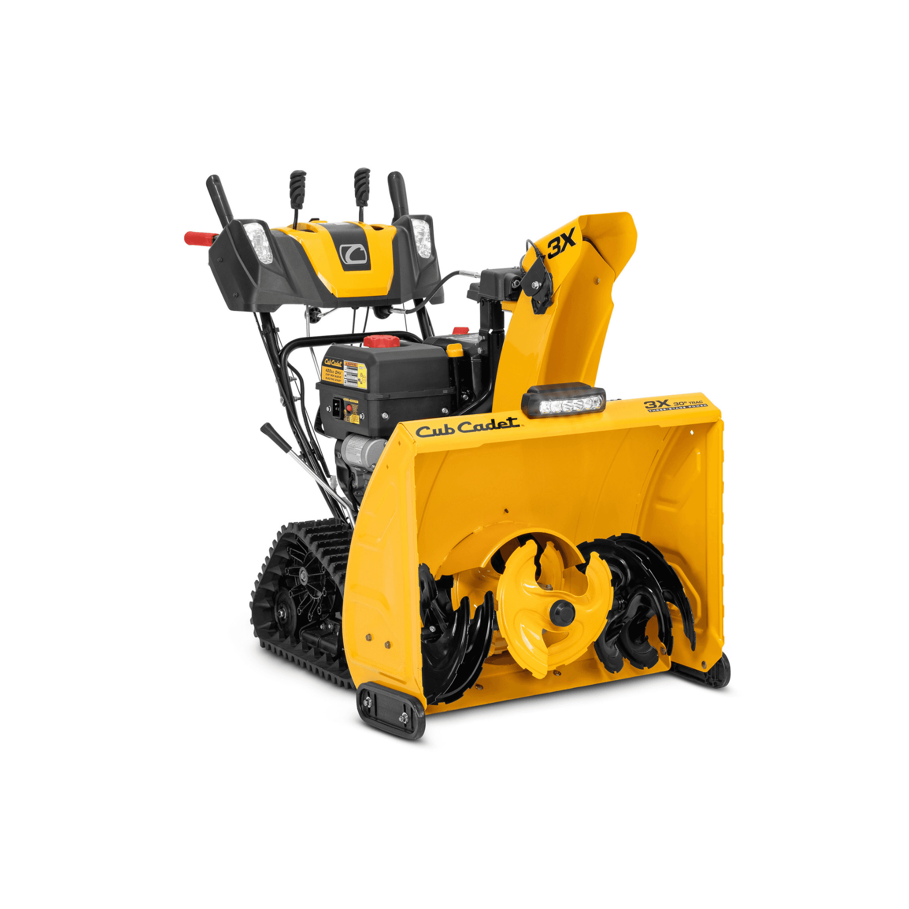 Snow blower clearing a driveway